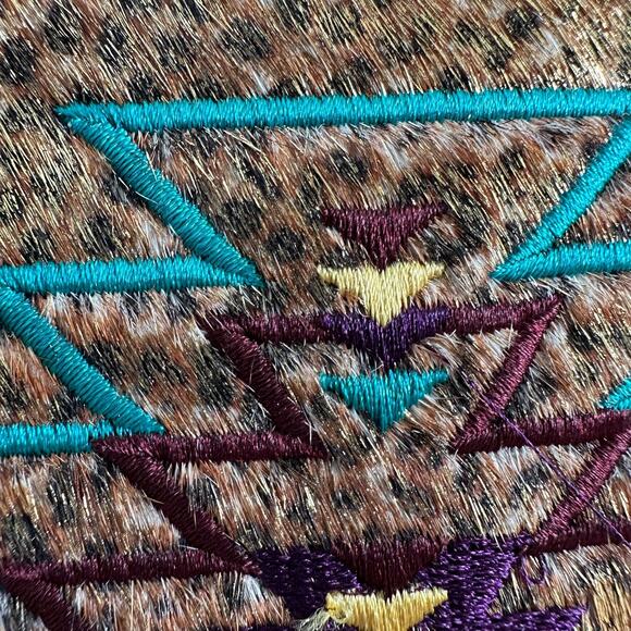 justin mini shoulder crossbody bag metallic hair on hide aztec star embroidery - Picture 6 of 9